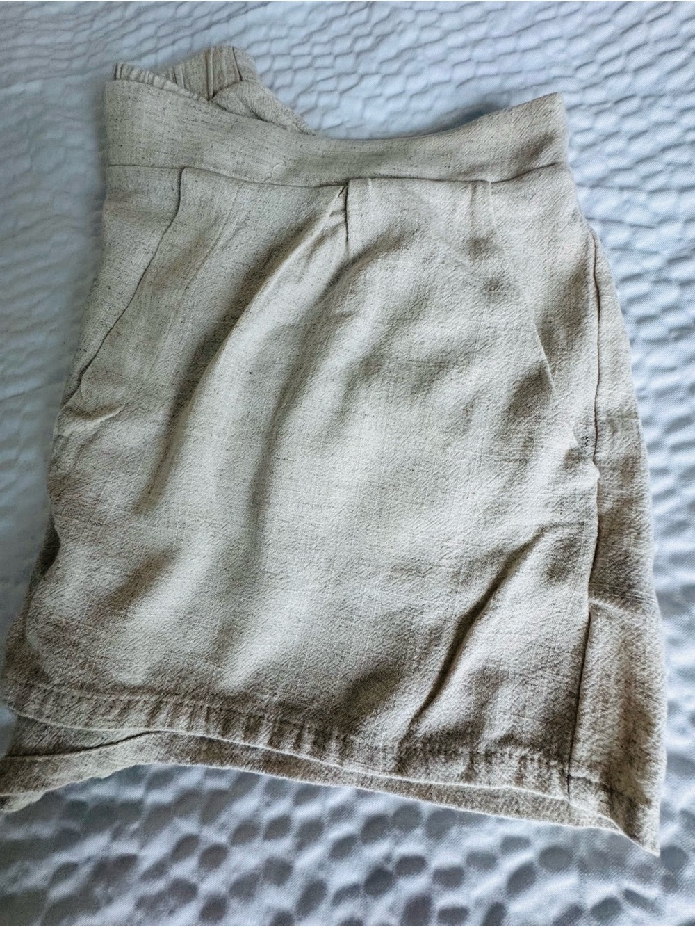 Women's Altard State Beige Linen-Blend Shorts - Casual High-Rise - Picture 5 of 5